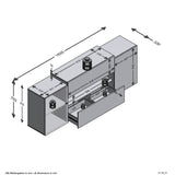 Fmd Tv-Meubel 182X33X70,2 Cm Artisan Eikenkleurig Wit