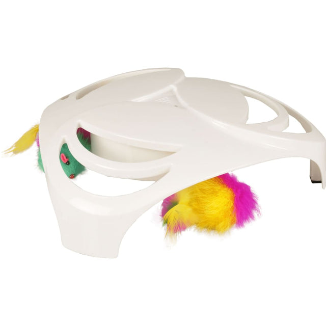 Flamingo Kattenrolspeelgoed Helico 25X25X8 Cm Wit