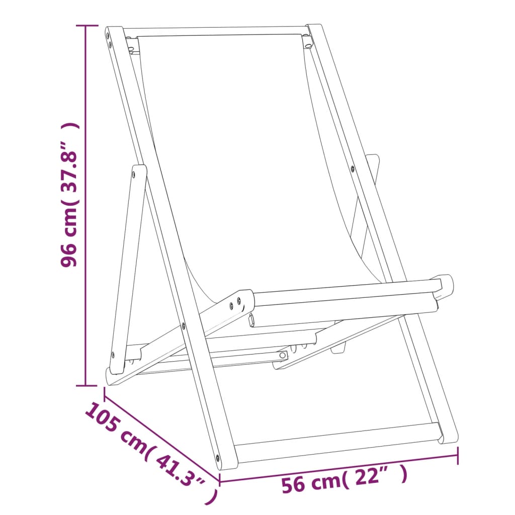 Ligstoel 56X05X96 Cm Teakhout 1