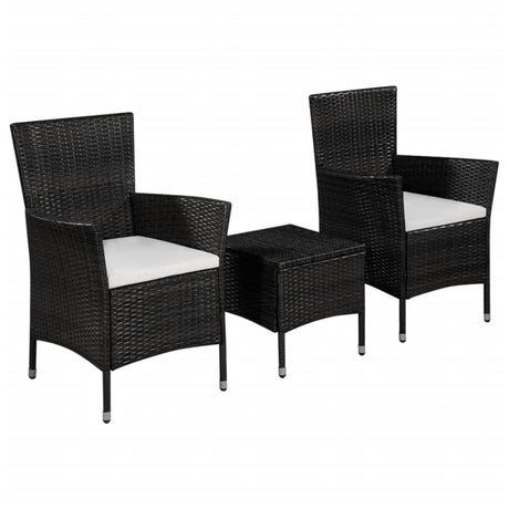 3-Delige Bistroset Poly Rattan Bruin