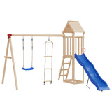 Schommelzitje Met Touwladder Polyetheen Blauw