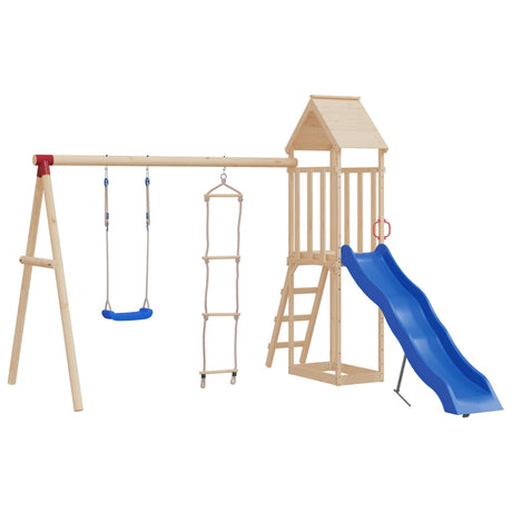 Schommelzitje Met Touwladder Polyetheen Blauw