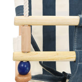 Babyschommel Met Veiligheidsgordel Katoen Hout Blauw