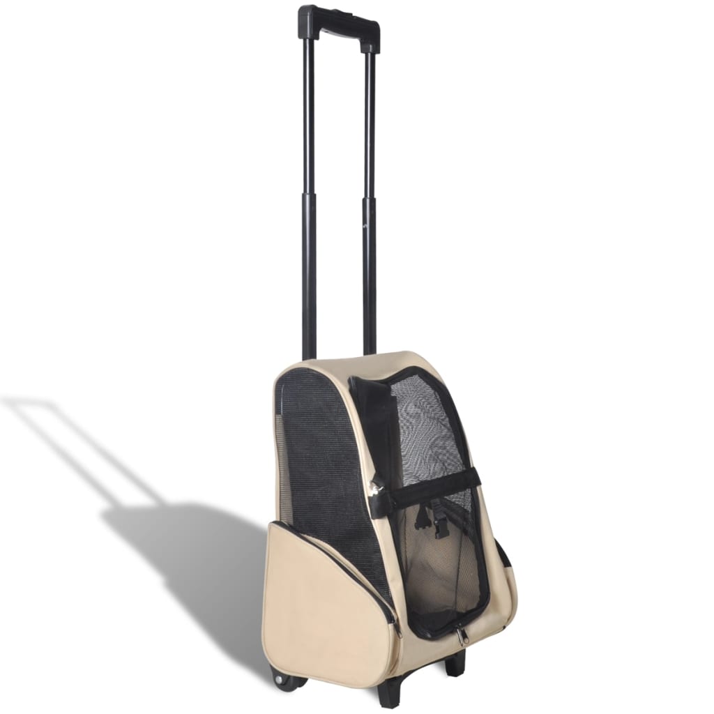 Huisdierentrolley Inklapbaar Beige