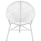 Tuinmaanstoel Poly Rattan Wit