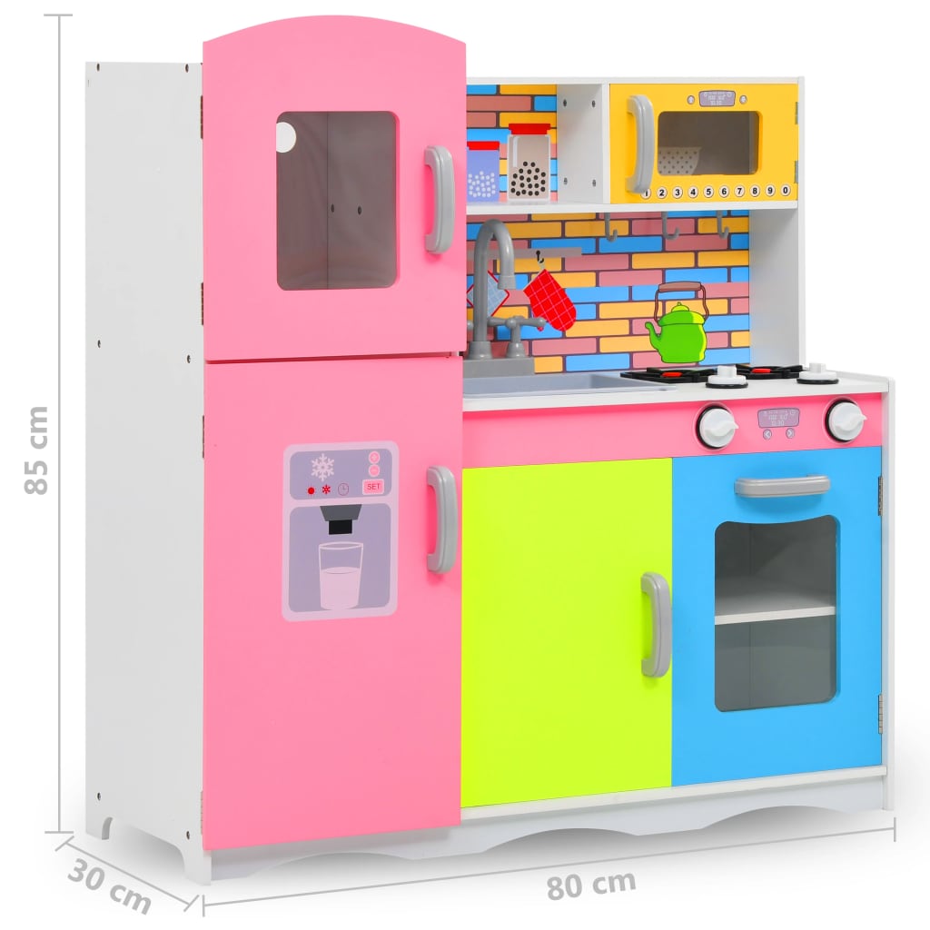 Kinderspeelkeuken 80X30X85 Cm Mdf Meerkleurig