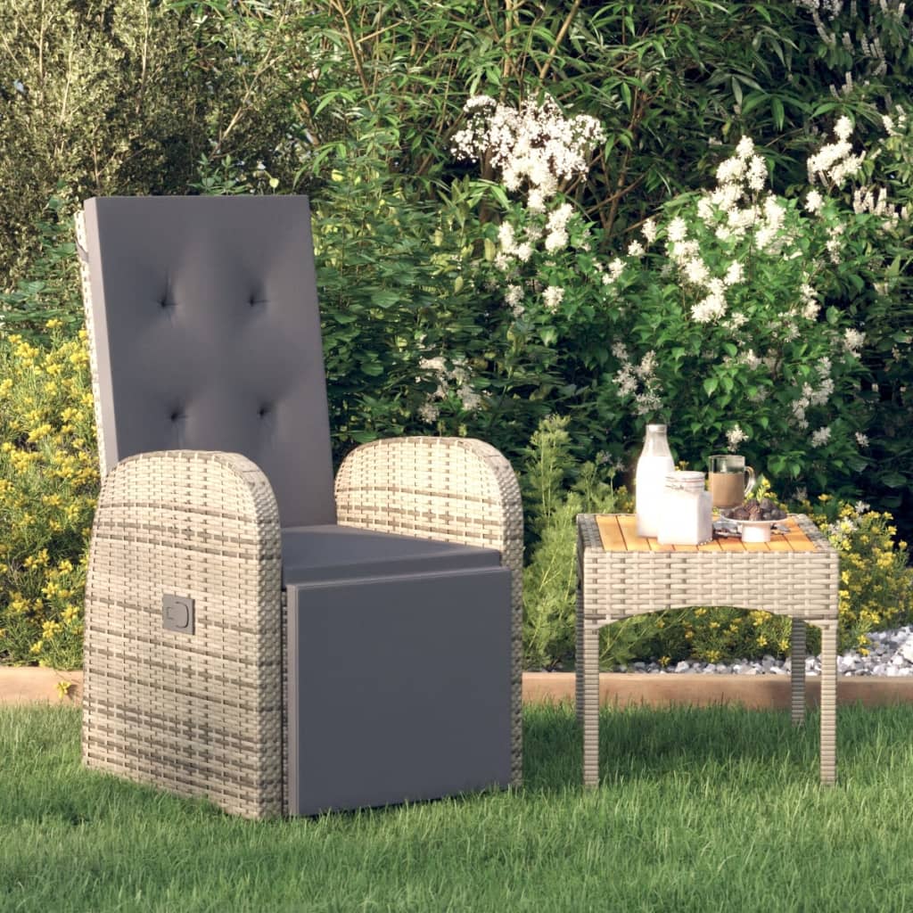 Tuinstoelen Verstelbaar Met Kussens Poly Rattan