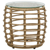 3-Delige Bistroset Poly Rattan Eikenkleurig