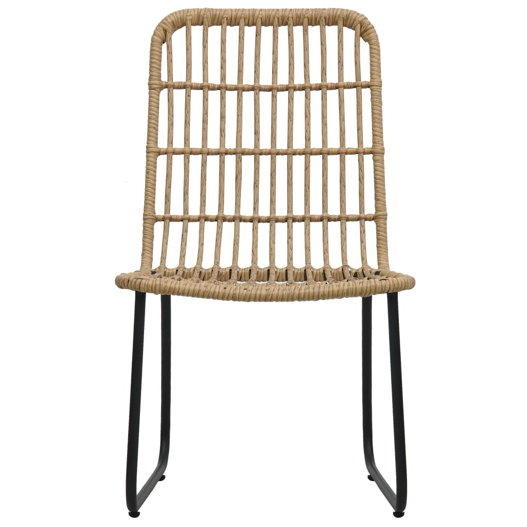 3-Delige Bistroset Poly Rattan Eikenkleurig