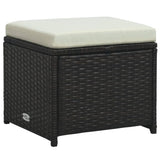 -Delige Loungeset Met Kussens Poly Rattan