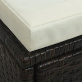 -Delige Loungeset Met Kussens Poly Rattan