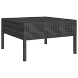 2-Delige Loungeset Met Kussens Poly Rattan Zwart