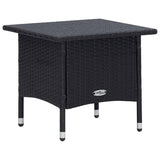 2-Delige Loungeset Met Kussens Poly Rattan Zwart