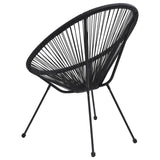 Maanstoelen 2 St Rattan Zwart