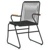 Tuinstoelen 2 St 58X59X85,5 Cm Pvc-Rattan Zwart