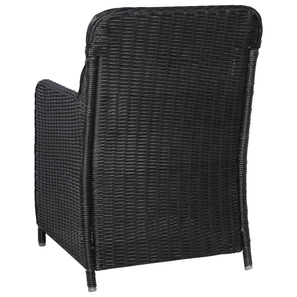 11-Delige Tuinset Poly Rattan Zwart