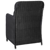 11-Delige Tuinset Poly Rattan Zwart