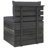 2-Delige Loungeset Met Kussens Pallet Massief Grenenhout