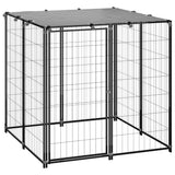 Hondenkennel 330X110X110 Cm Staal Zilverkleurig