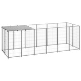 Hondenkennel 330X110X110 Cm Staal Zilverkleurig