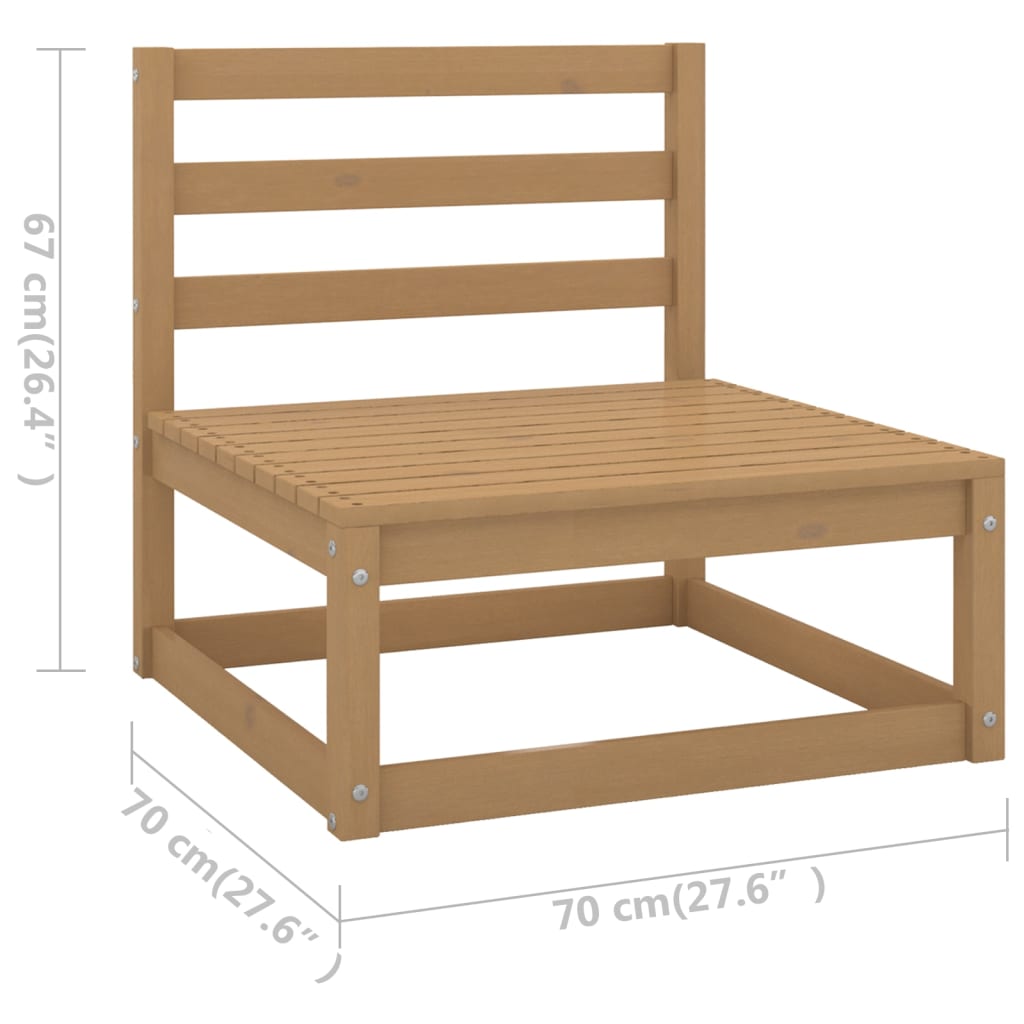 10-Delige Loungeset Massief Grenenhout