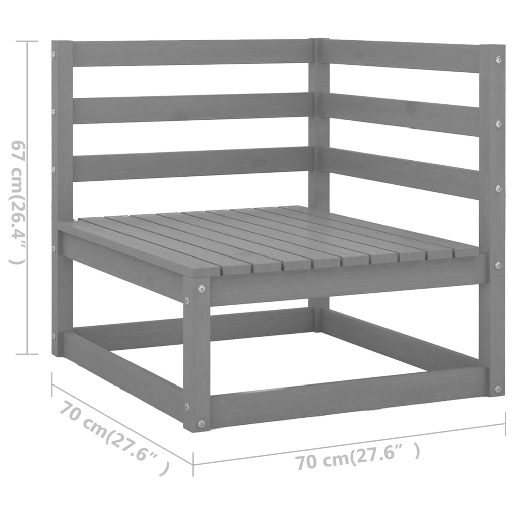 12-Delige Loungeset Massief Grenenhout