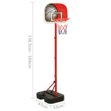 Basketbalset Draagbaar Verstelbaar 138,5-166 Cm