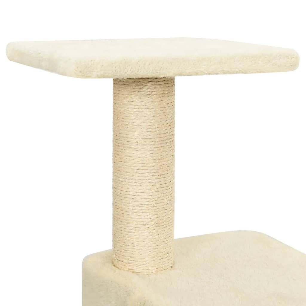 Kattenkrabpaal Met Sisal Krabpalen 119 Cm Crèmekleurig