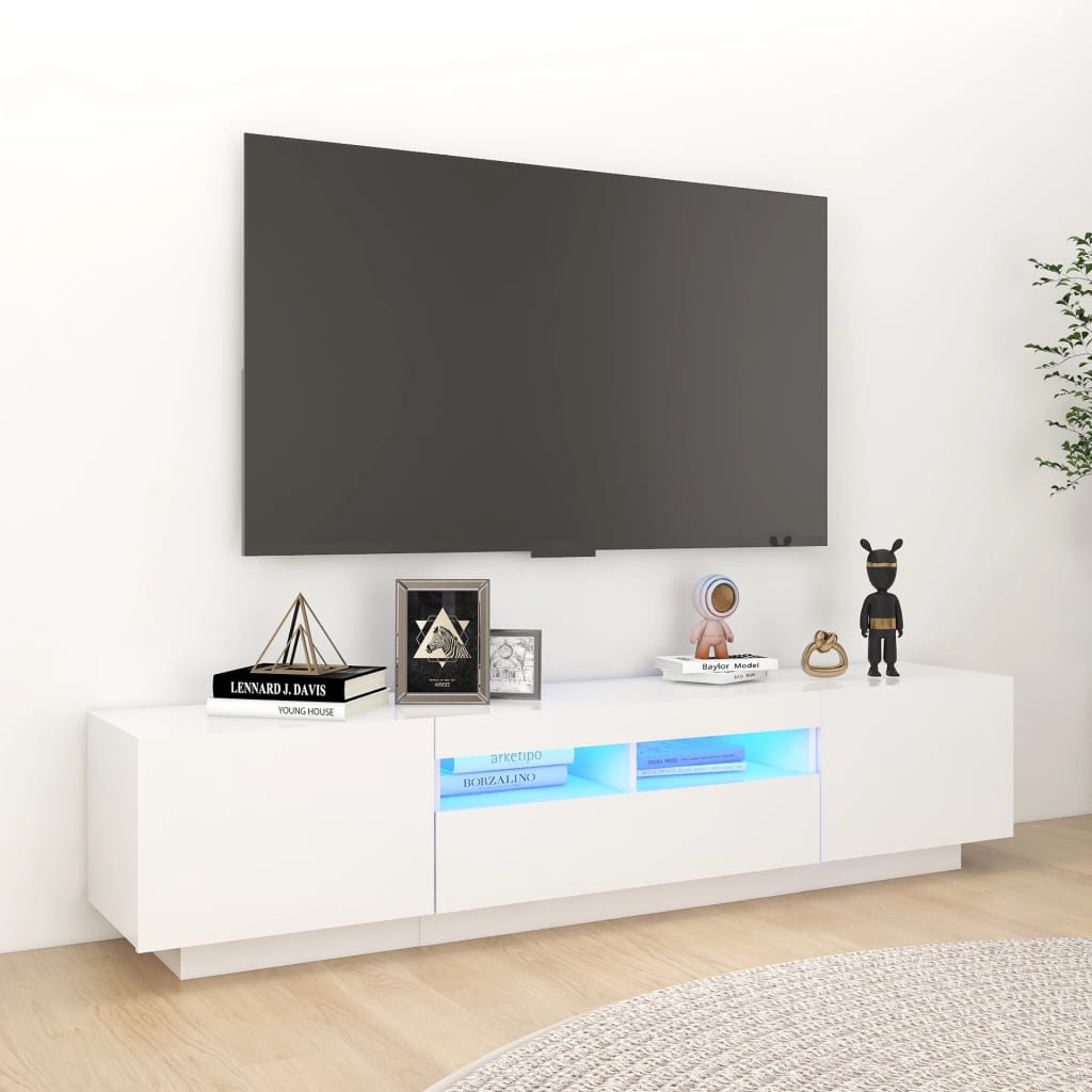 Tv-Meubel Met Led-Verlichting 80X35X40 Cm