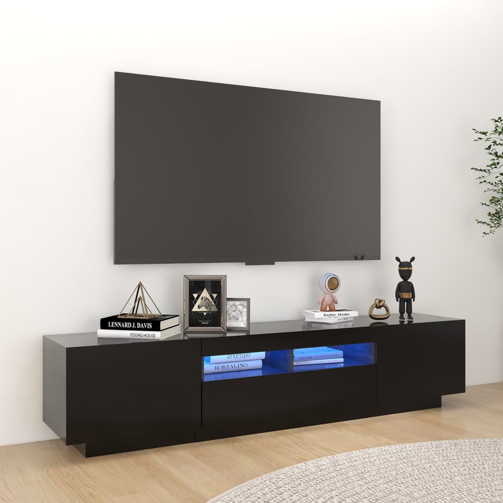 Tv-Meubel Met Led-Verlichting 80X35X40 Cm