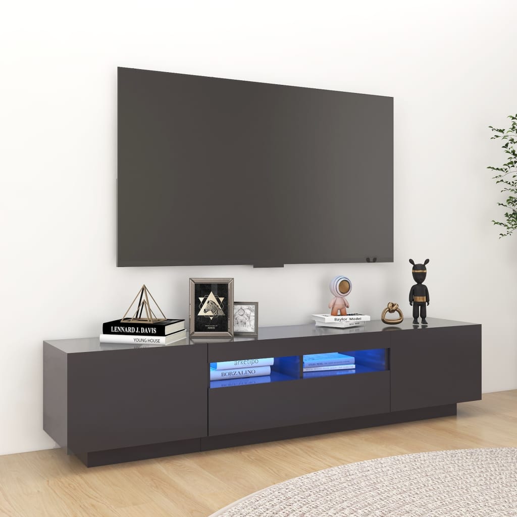 Tv-Meubel Met Led-Verlichting 80X35X40 Cm