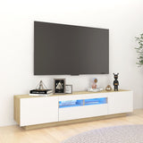 Tv-Meubel Met Led-Verlichting 80X35X40 Cm