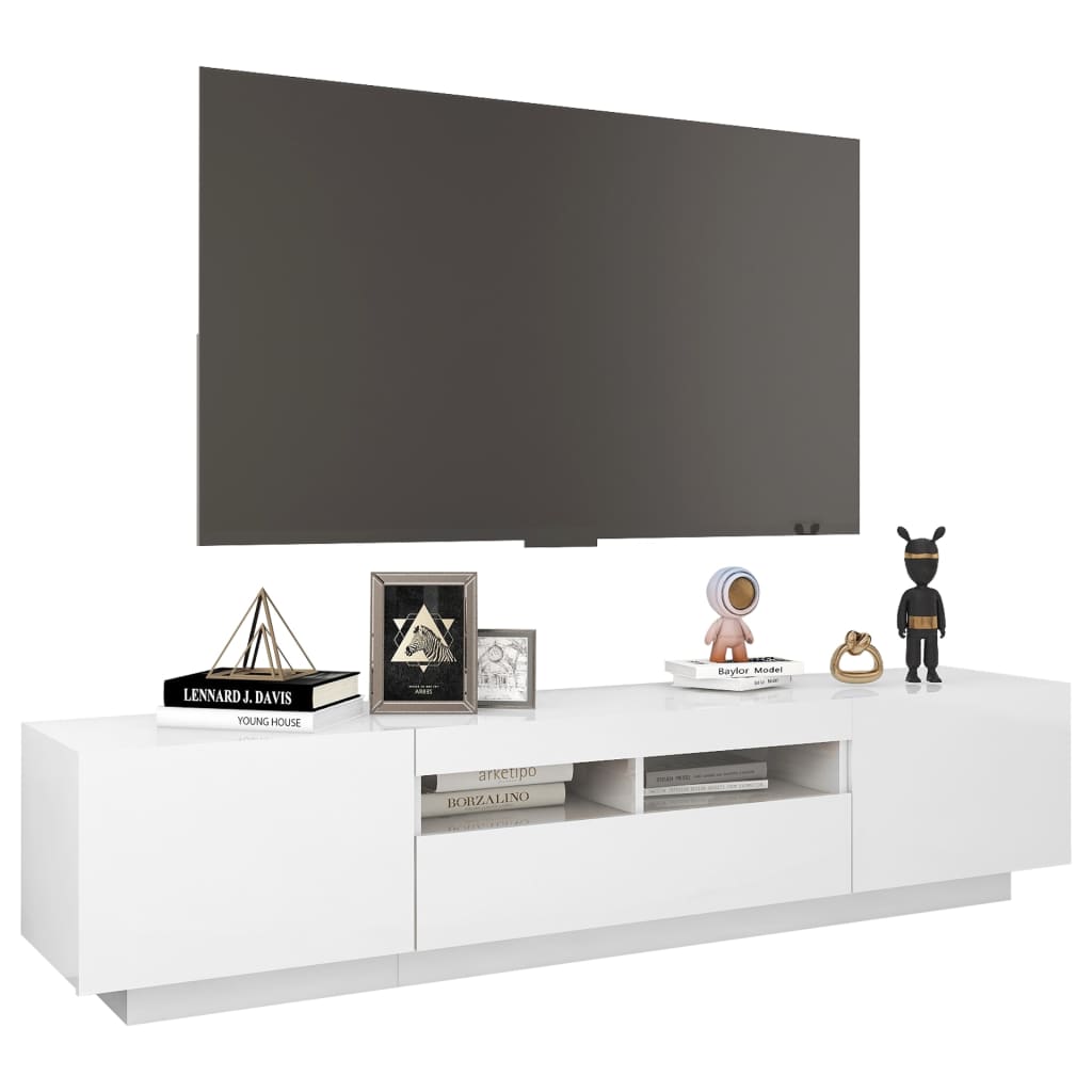 Tv-Meubel Met Led-Verlichting 80X35X40 Cm