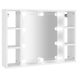 Spiegelkast Met Led-Verlichting 76X15X55 Cm Wit