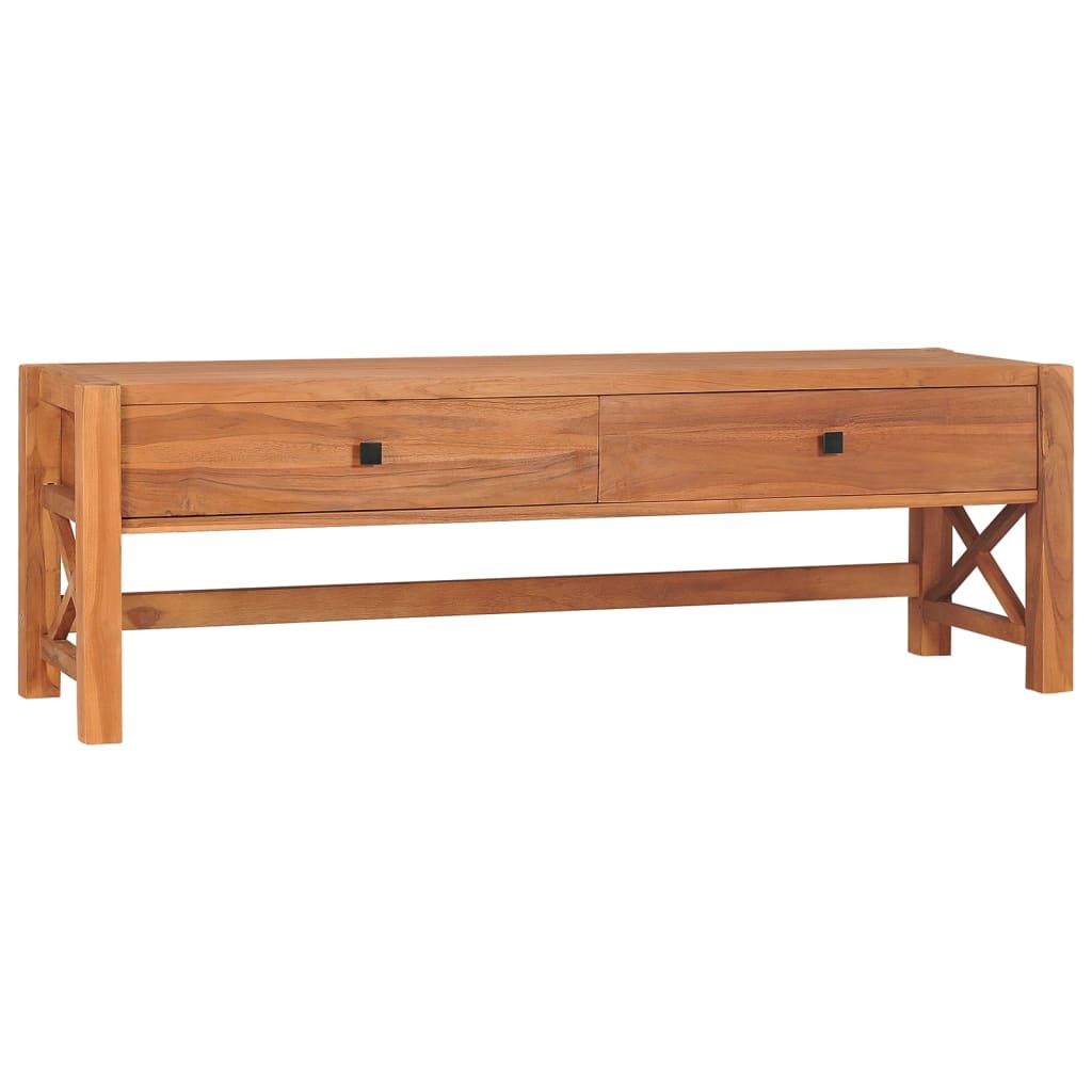 Tv-Meubel Met Lades 120X40X45 Cm Massief Teakhout