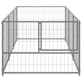 Hondenkennel 3 M² Staal Zilverkleurig