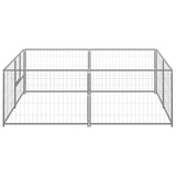 Hondenkennel 4 M² Staal Zilverkleurig