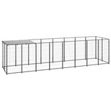 Hondenkennel 330X110X110 Cm Staal Zilverkleurig