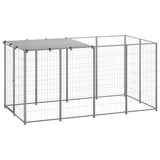 Hondenkennel 330X110X110 Cm Staal Zilverkleurig