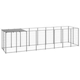 Hondenkennel 330X110X110 Cm Staal Zilverkleurig