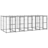 Hondenkennel Voor Buiten Met Dak 110X220X180 Cm Staal