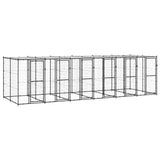 Hondenkennel Voor Buiten Met Dak 110X220X180 Cm Staal