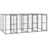 Hondenkennel Voor Buiten Met Dak 110X220X180 Cm Staal