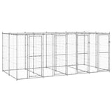 Hondenkennel Voor Buiten Met Dak 110X220X180 Cm Staal