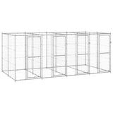 Hondenkennel Voor Buiten Met Dak 110X220X180 Cm Staal