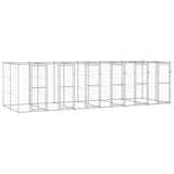 Hondenkennel Voor Buiten Met Dak 110X220X180 Cm Staal