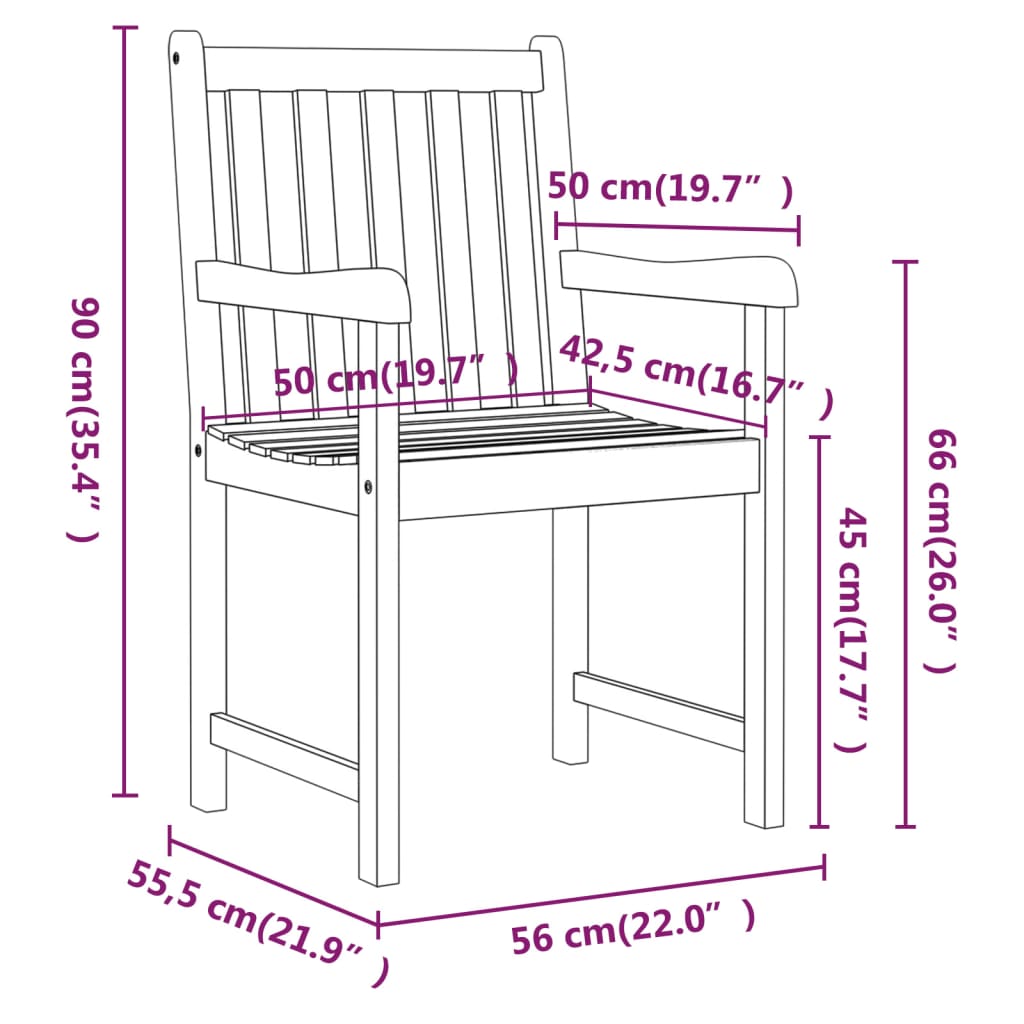 Tuinstoelen Massief Acaciahout