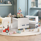 3-Delige Kindertafel- En Stoelenset Off-Road-Auto-Ontwerp Mdf