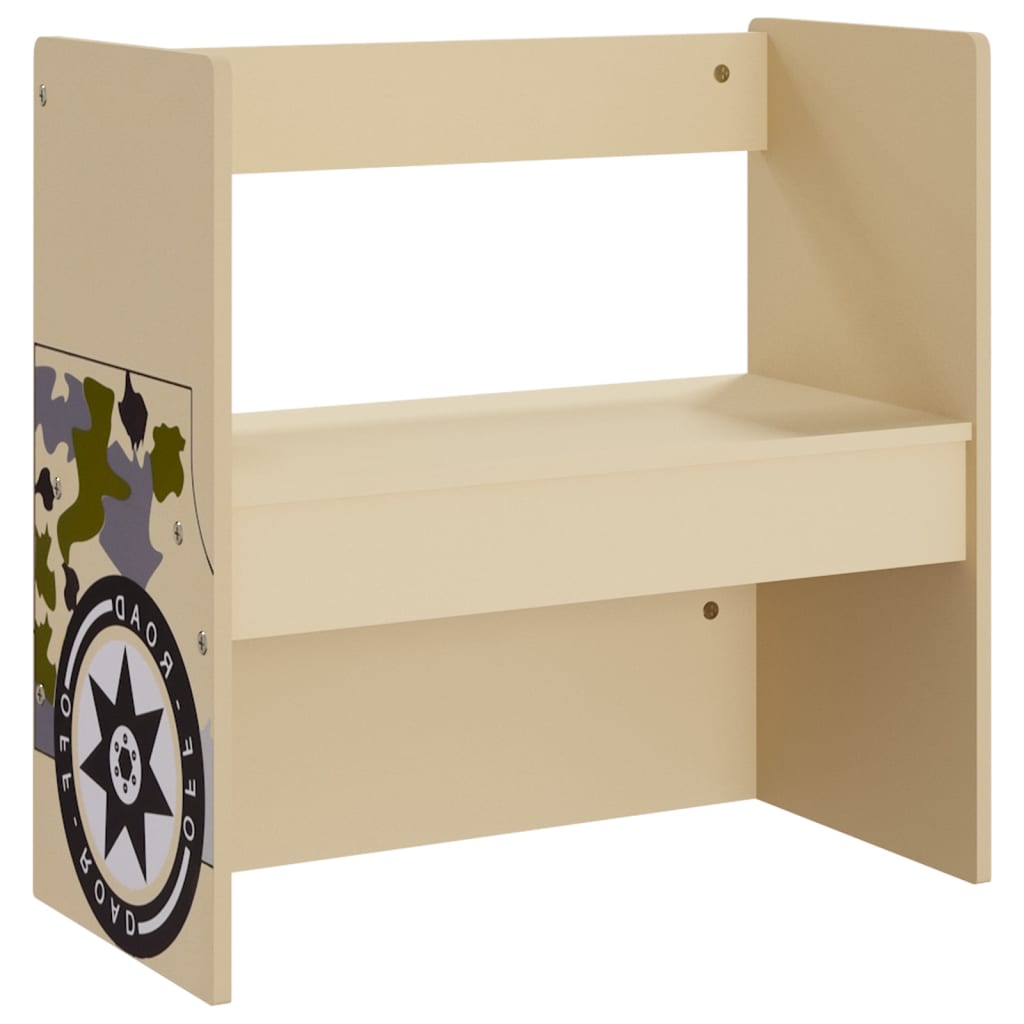 3-Delige Kindertafel- En Stoelenset Off-Road-Auto-Ontwerp Mdf