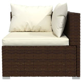 3-Delige Loungeset Met Kussens Poly Rattan